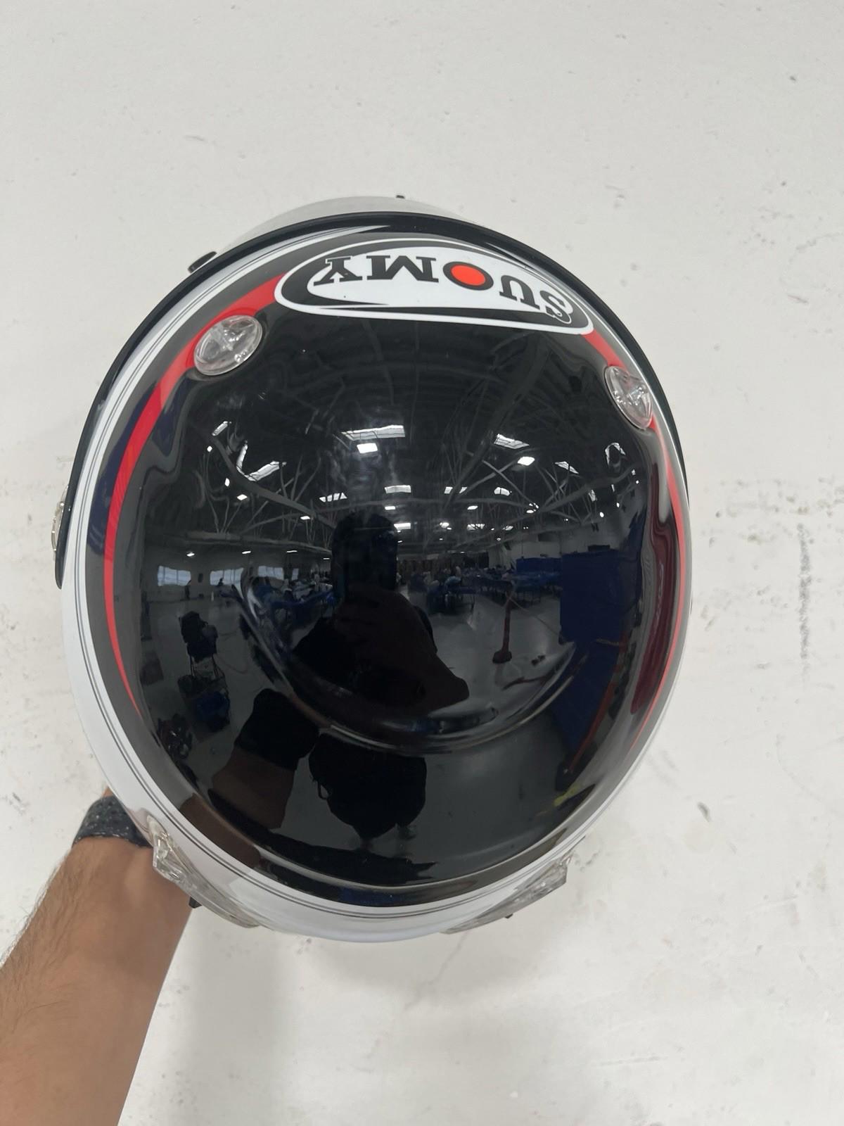 Suomy royal Rosso motorcycle helmet w black visor size extra small