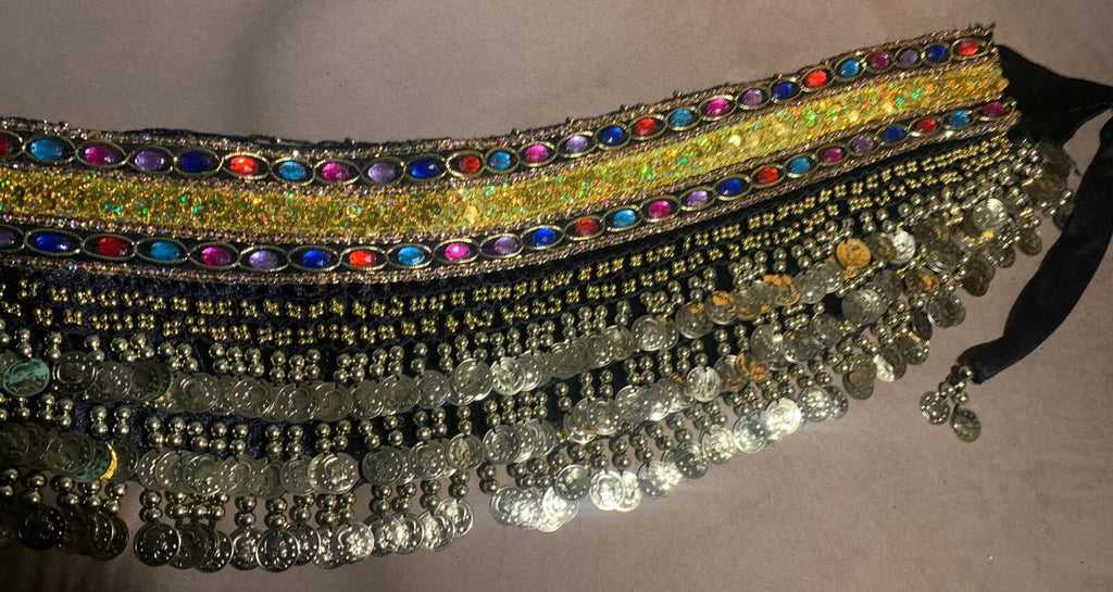 Stunning Egyptian Style Bellydancing coin belt hip scarf
