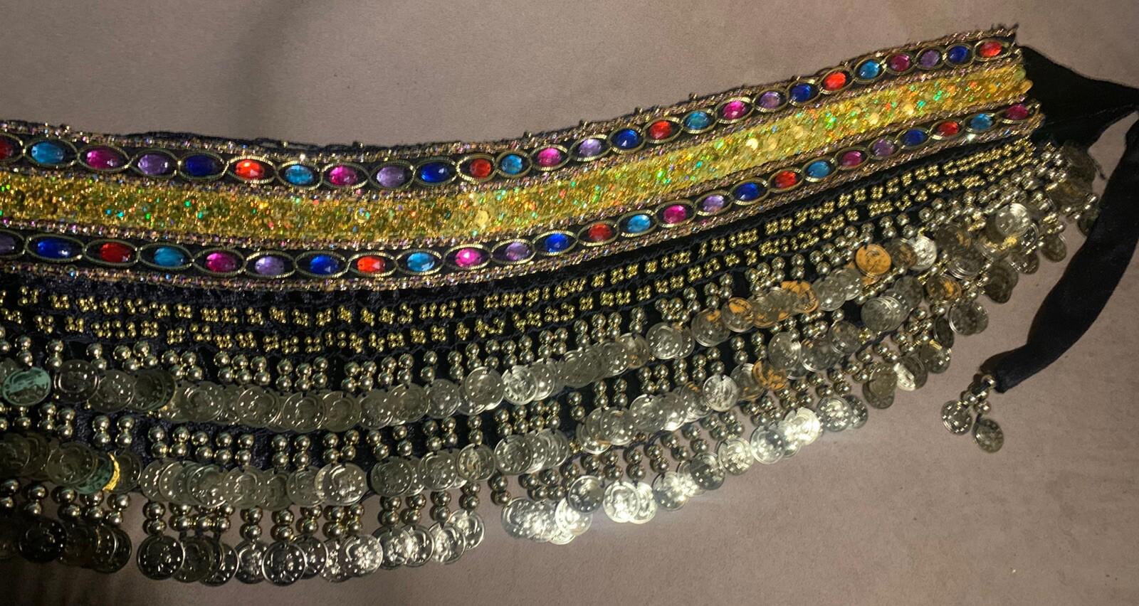 Stunning Egyptian Style Bellydancing coin belt hip scarf