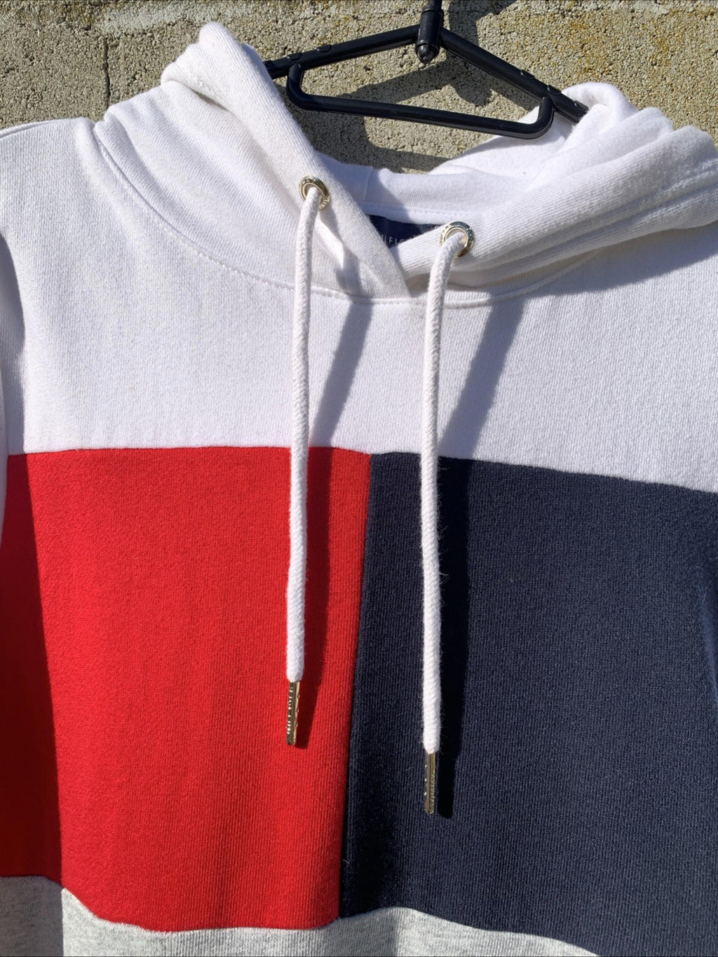 VTG Tommy Hilfiger Long Sleeve Sneaker Hooded Sweatshirt Dress Size Xs