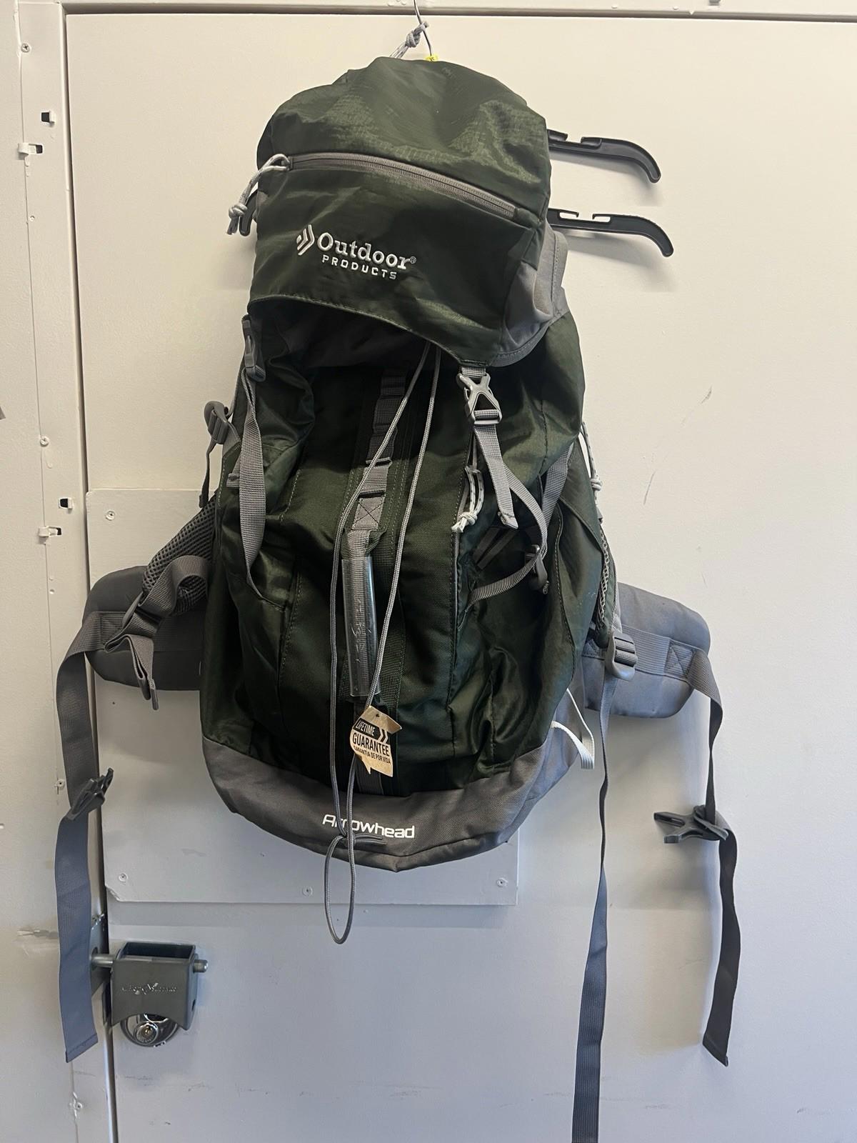 Outdoor Products Arrowhead Backpack Hiking Travel Camping Green Daypack