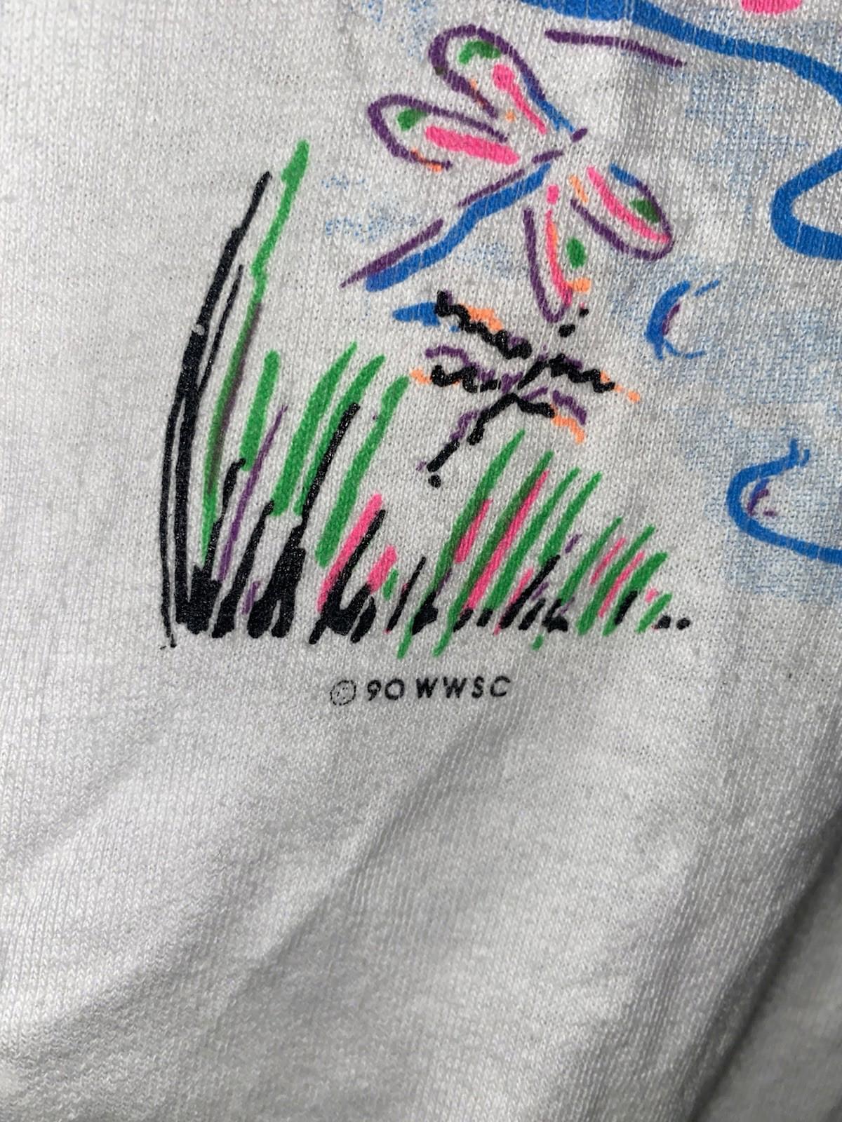 VTG 1990 Yosemite National Park Neon Single Stitch T Shirt Fruit Of The Loom XL