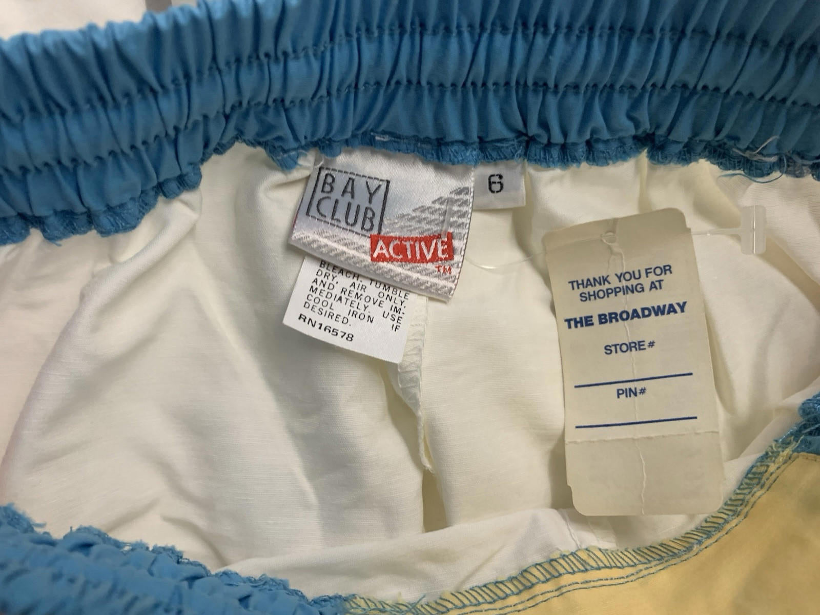 Vintage 1990s Bay Club Active Color Block Womens Shorts *Deadstock* Size 6