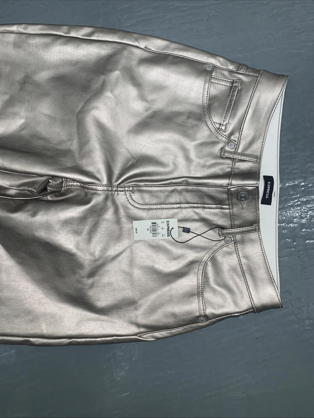 NWT $88 Express Metallic Skinny High Rise Pants Size 8L