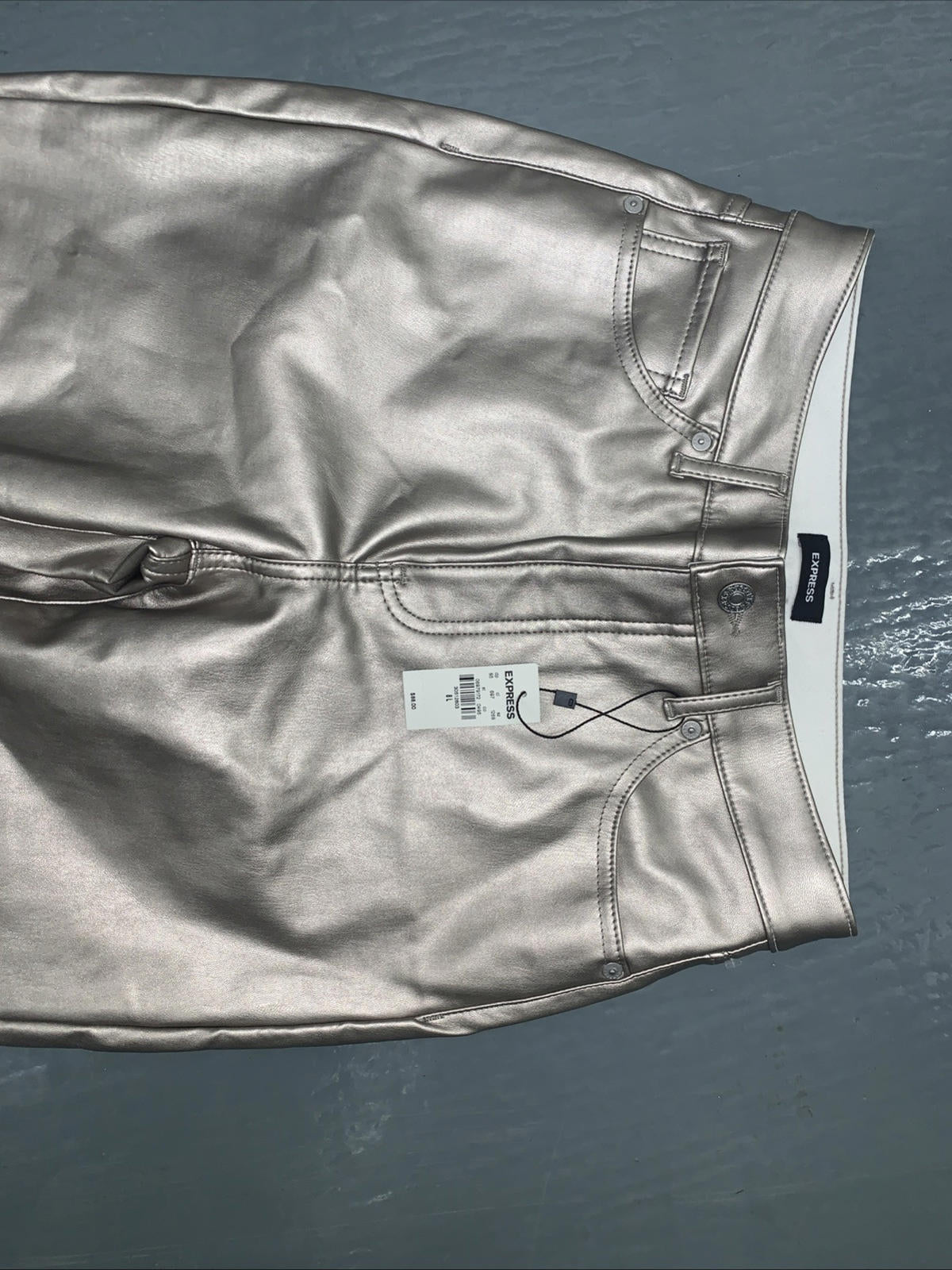 NWT $88 Express Metallic Skinny High Rise Pants Size 8L