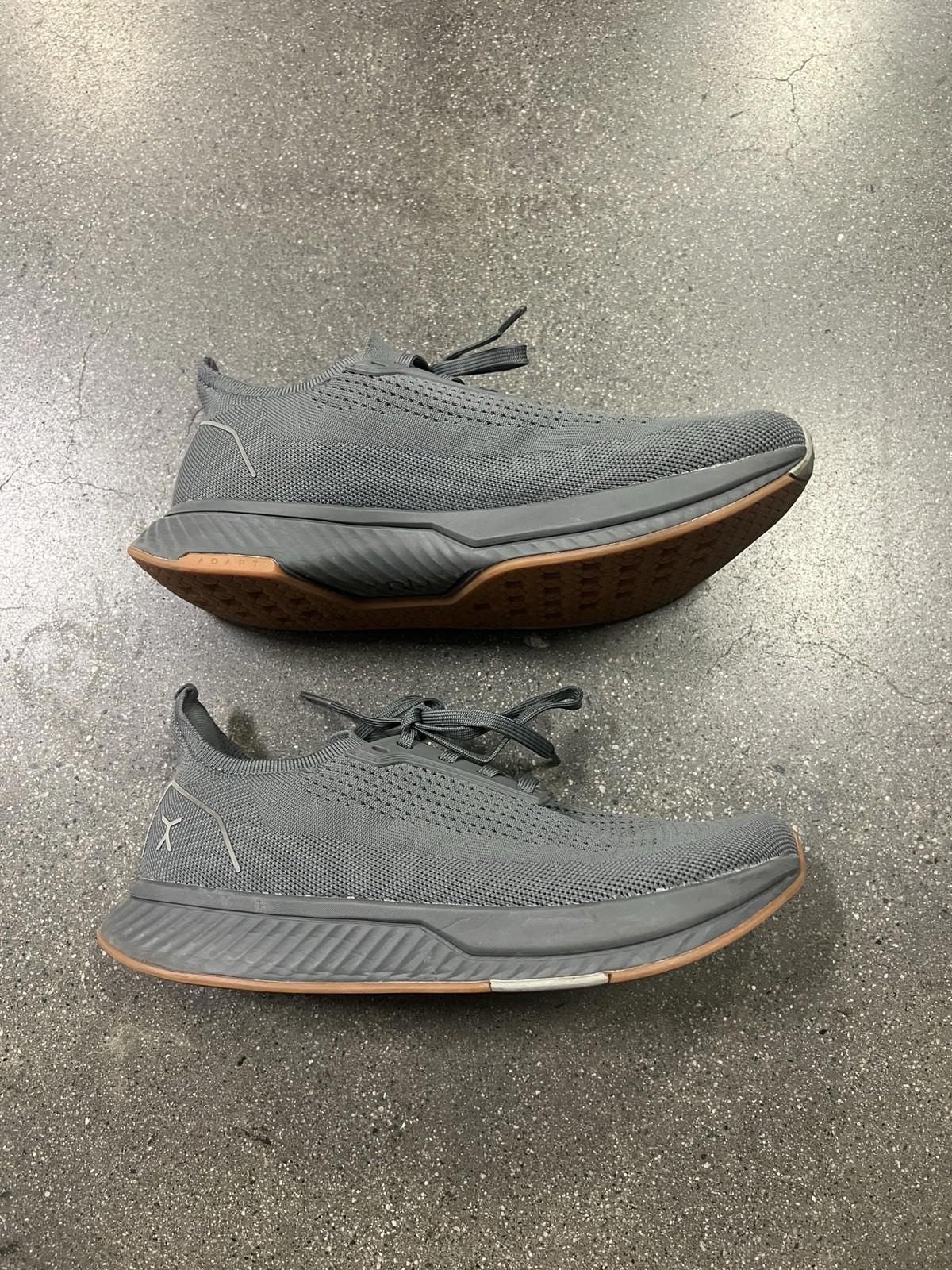 Flux Mens Adapt Runner Gray Gum Running Athletic Barefoot Knit Shoes Size 9