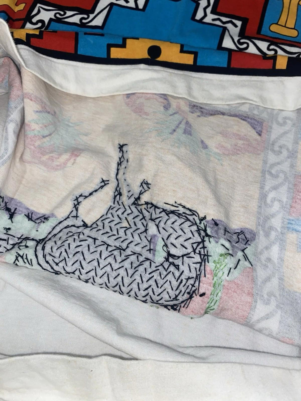 Vintage Carducci Western “Desert Rider” Dan Howard Painting Sequin T Shirt M