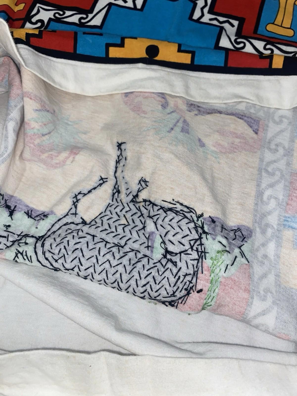 Vintage Carducci Western “Desert Rider” Dan Howard Painting Sequin T Shirt M