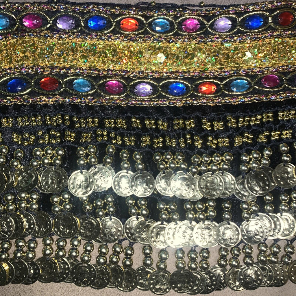 Stunning Egyptian Style Bellydancing coin belt hip scarf