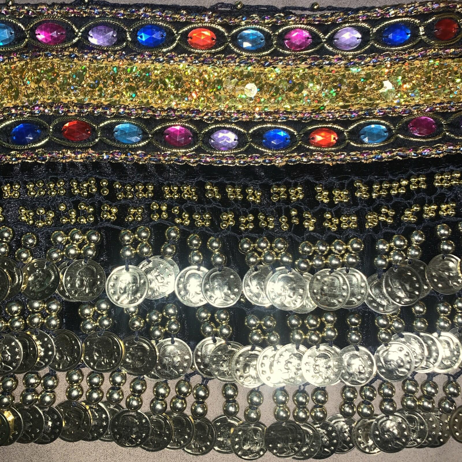 Stunning Egyptian Style Bellydancing coin belt hip scarf