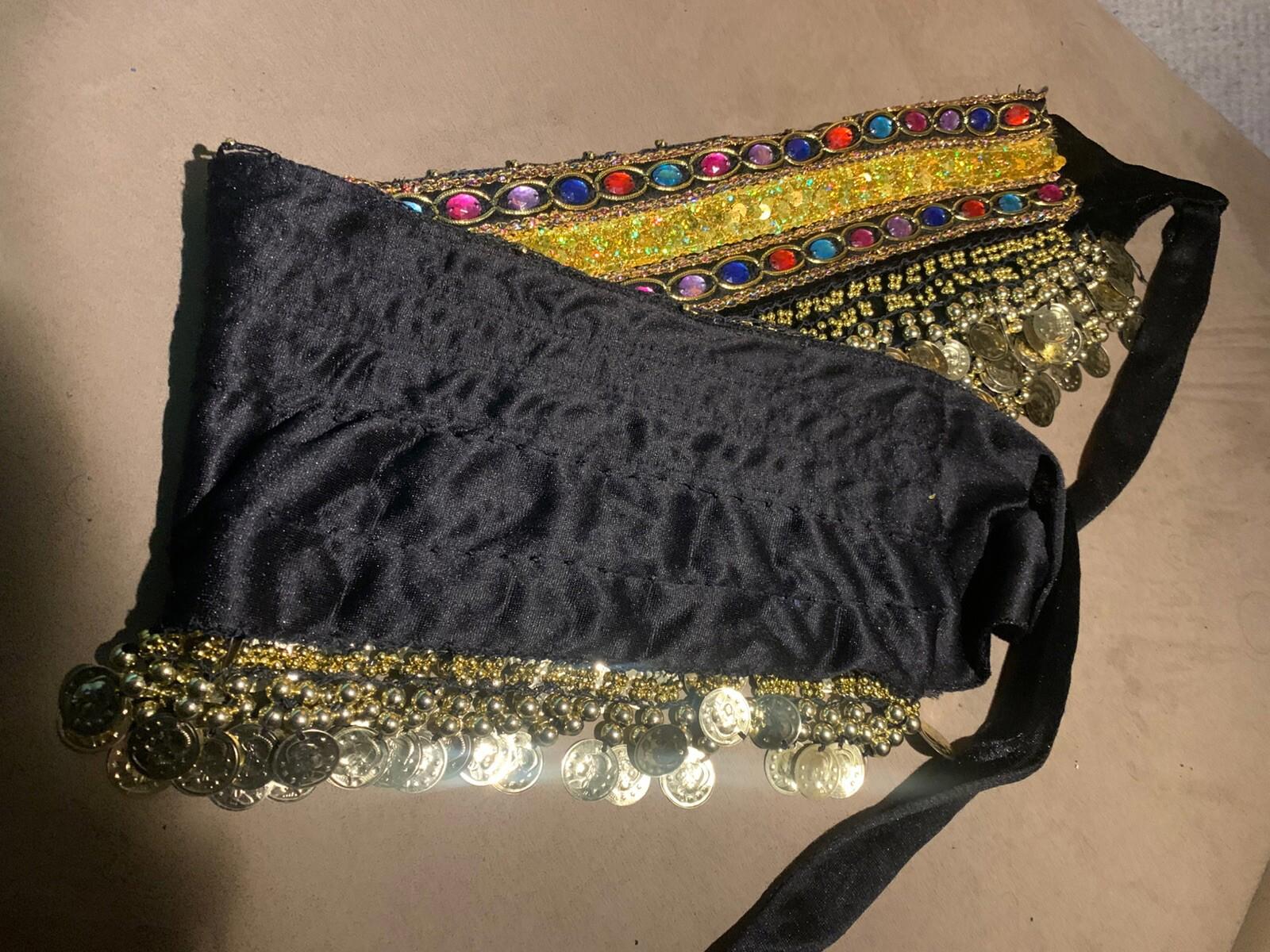 Stunning Egyptian Style Bellydancing coin belt hip scarf