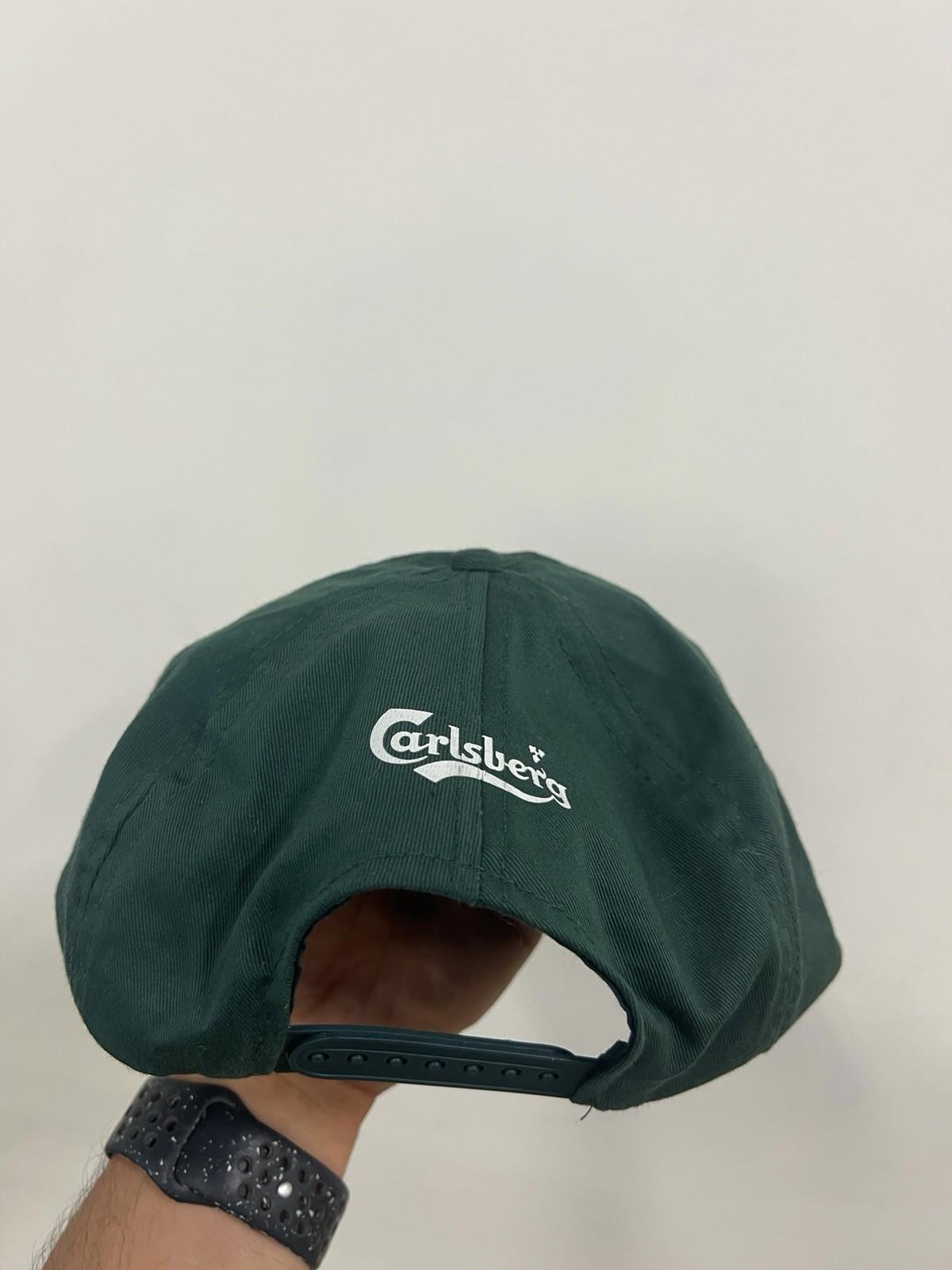 Carlsberg Beer Hat Unisex Adults 1 Size Snapback World Series Brim Cotton Greene