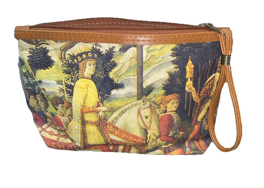 The Procession of the Magi Art Manifattura di Signa leather-trimmed Purse