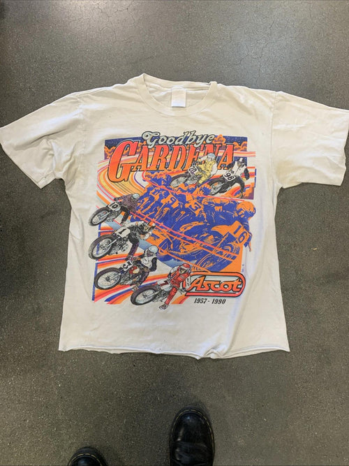 1990 Vintage Ascot Dirt Bike Motorcycle Racing 1/2 Mile Héroes T Shirt