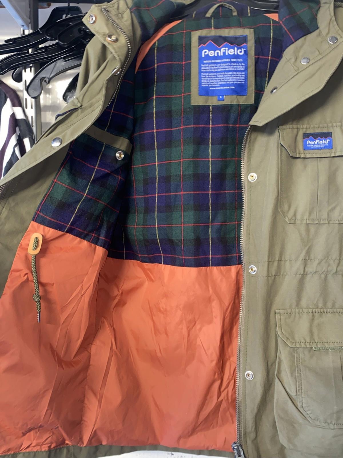 Penfield Kasson Parka classic Olive Green hooded Utility Jacket Multi Pockets