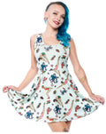 Sourpuss Tattooed Divers Skater Dress Size Small