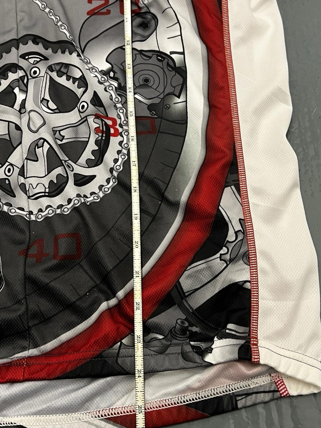 Primal Wear Racing Men's XL Gear & Chain Cycling Jersey 3/4 Zip Graphic Print