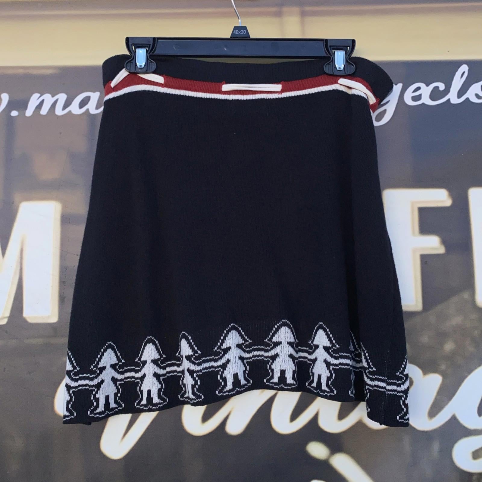 Rare Vintage Y2K DAWLS Paper Dolls Drawstring Mini Skirt M/L