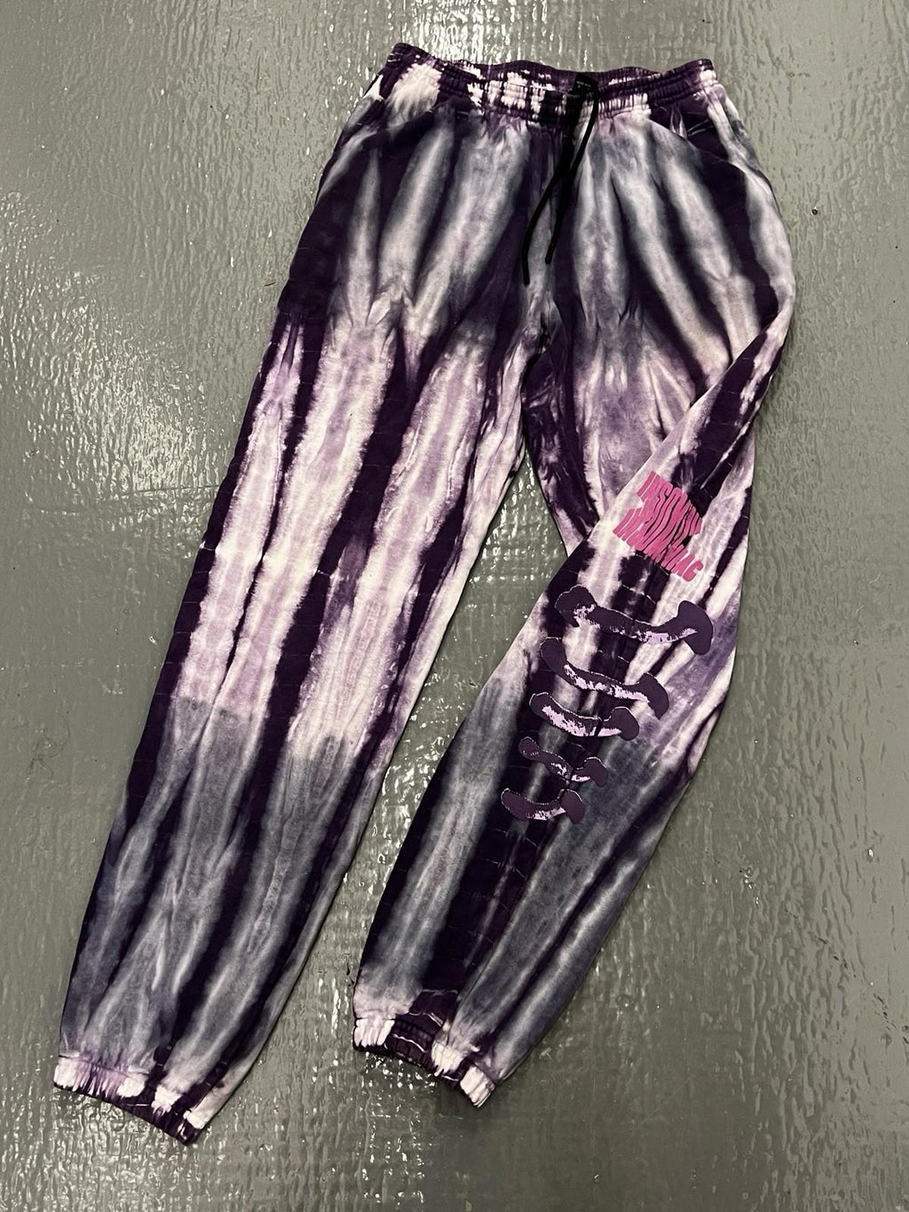 Insomniac Sweatpants Mens Size M Purple Tie Dye EDC Heavy Cotton