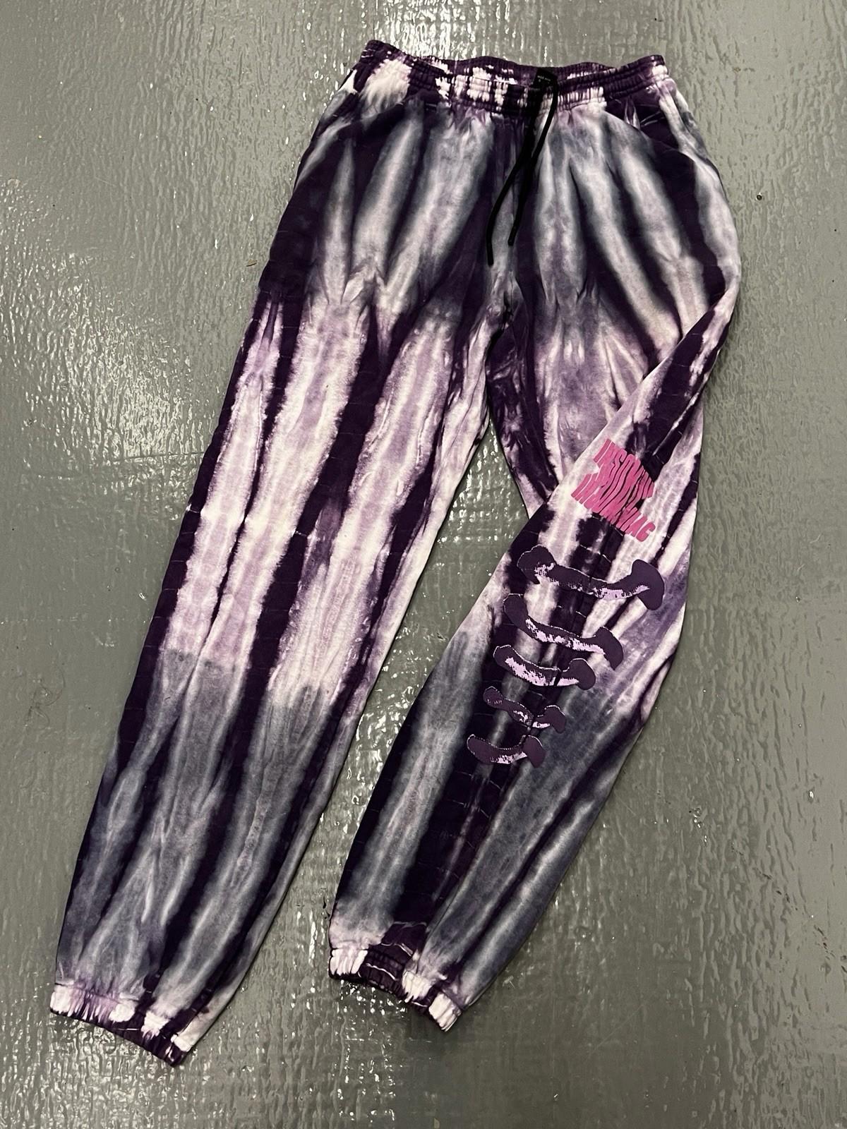 Insomniac Sweatpants Mens Size M Purple Tie Dye EDC Heavy Cotton