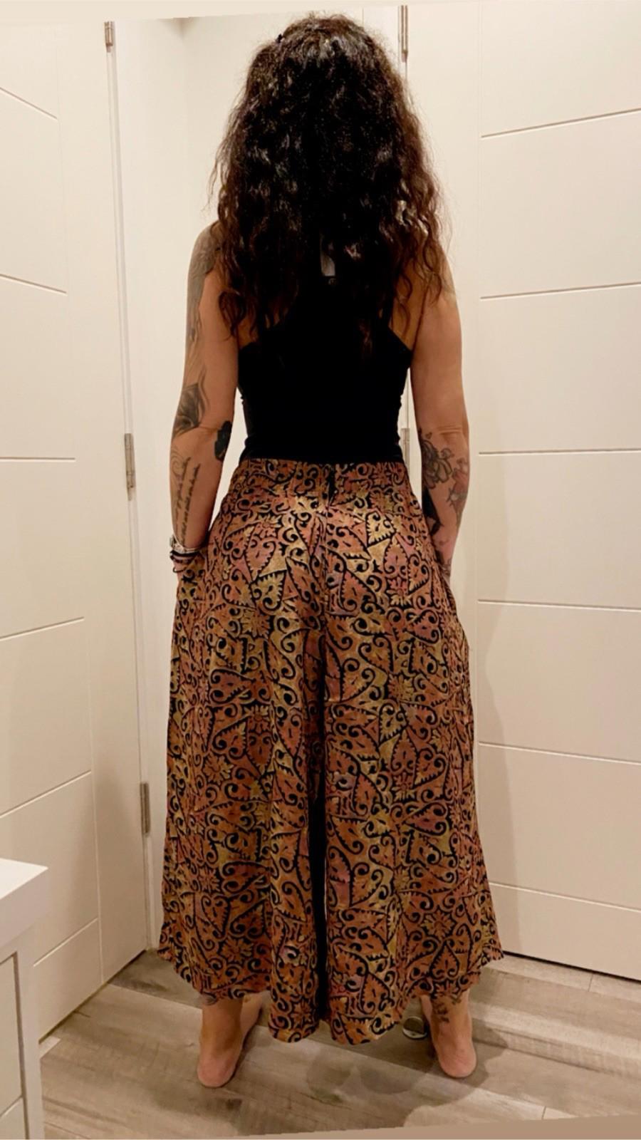 Radical Vintage William Morris Persian Print Style Wide Leg Trouser Shorts M/L W