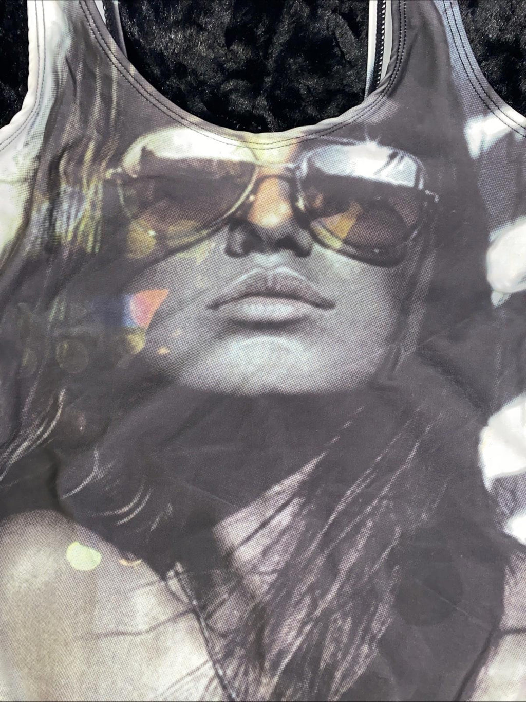 Radical Warrior Woman w/ Aviators Festy Wear One Piece Body Suit Swimsuit Size L