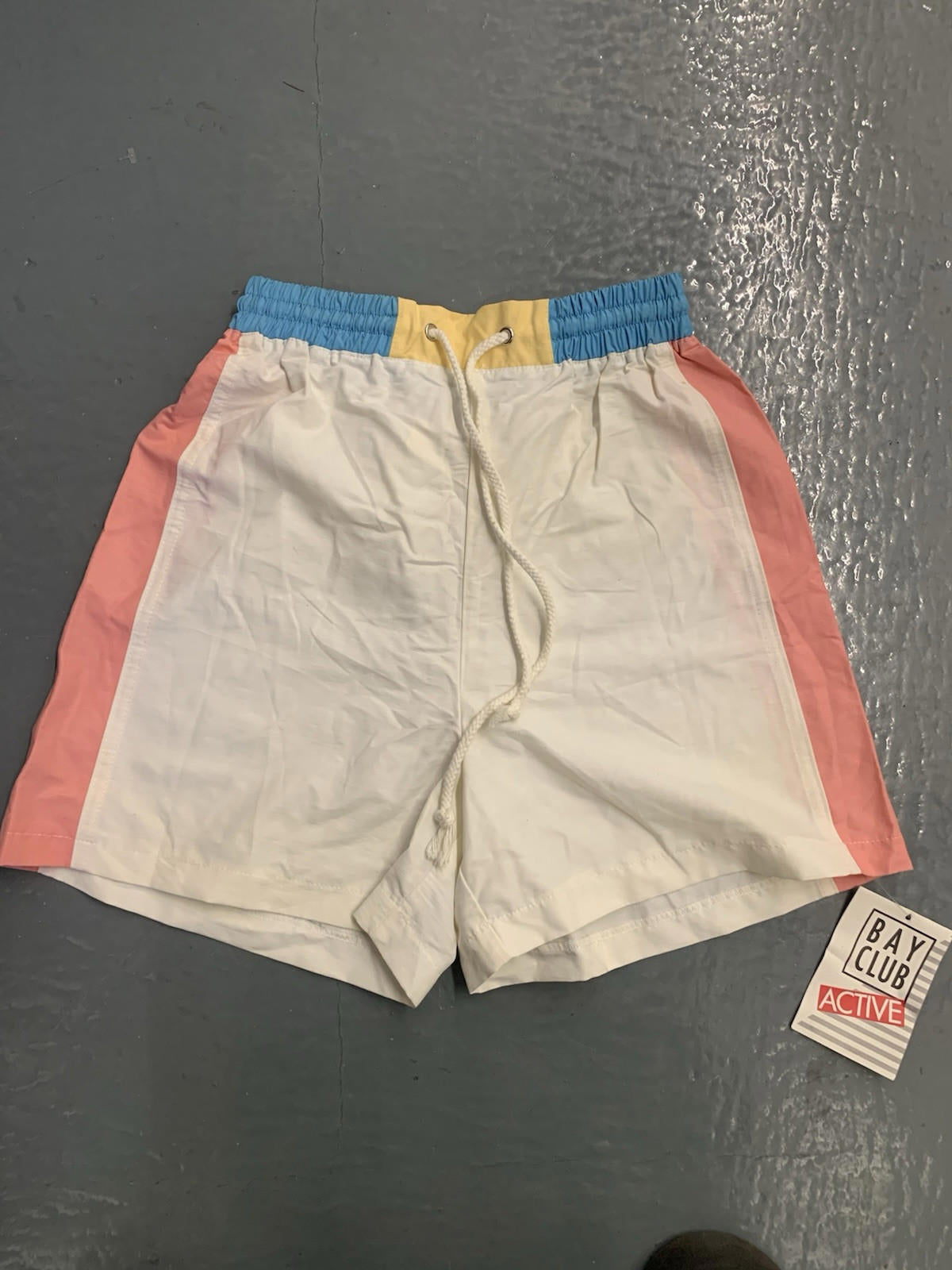 Vintage 1990s Bay Club Active Color Block Womens Shorts *Deadstock* Size 6
