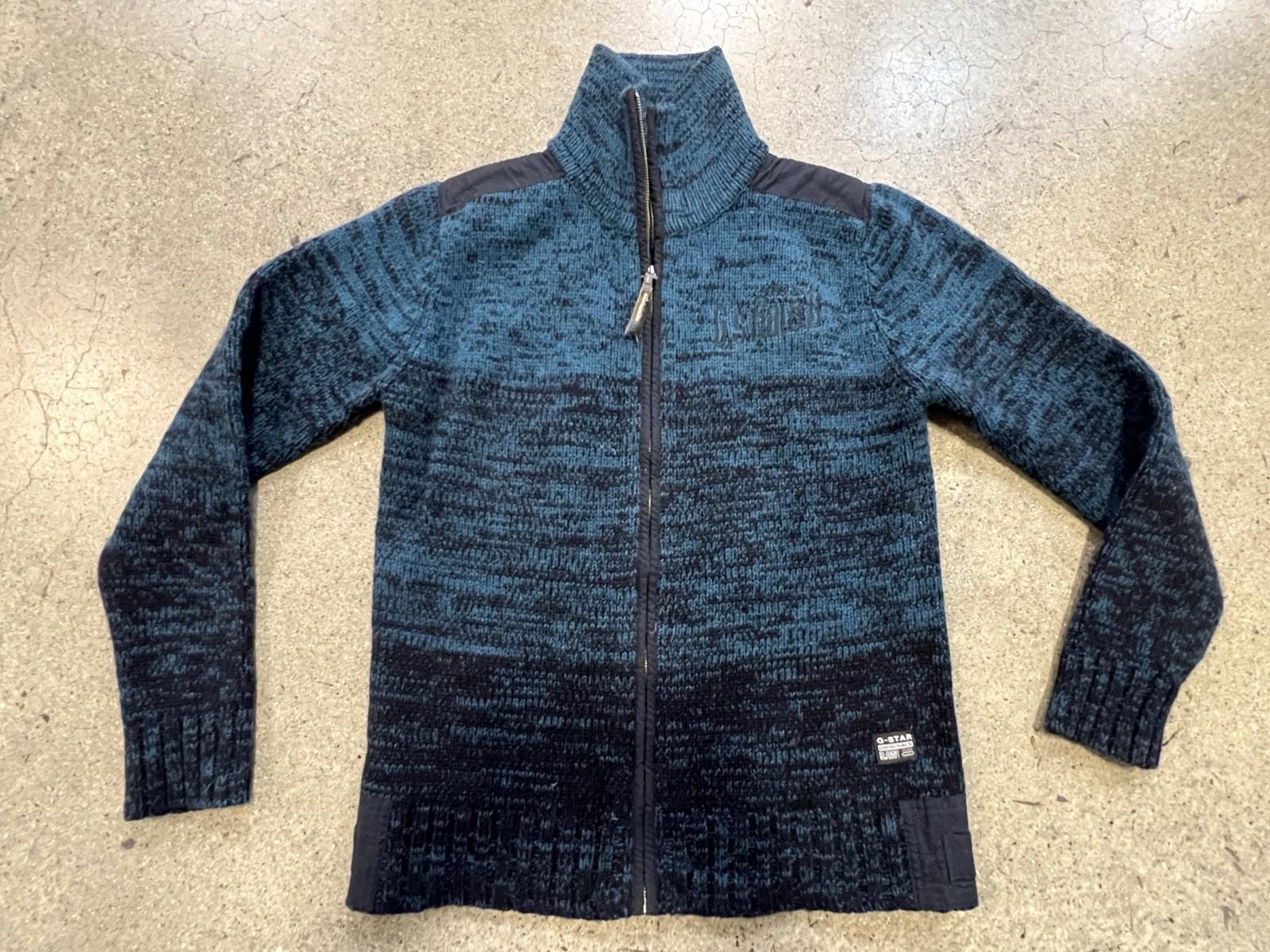G-STAR RAW KNIT CARDIGAN MEN Size XL blue