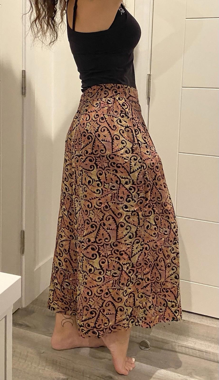 Radical Vintage William Morris Persian Print Style Wide Leg Trouser Shorts M/L W