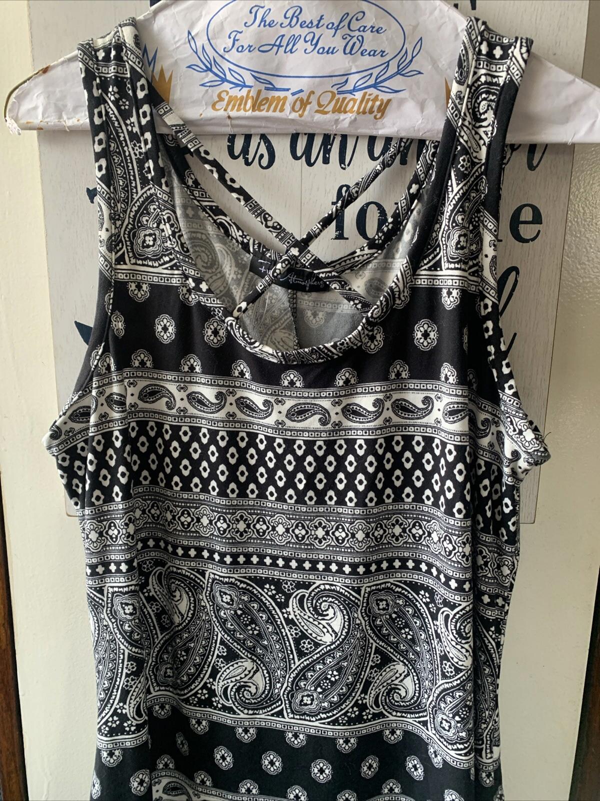 Women’s Bandana Print Stretchy Tank Top Dress Size L
