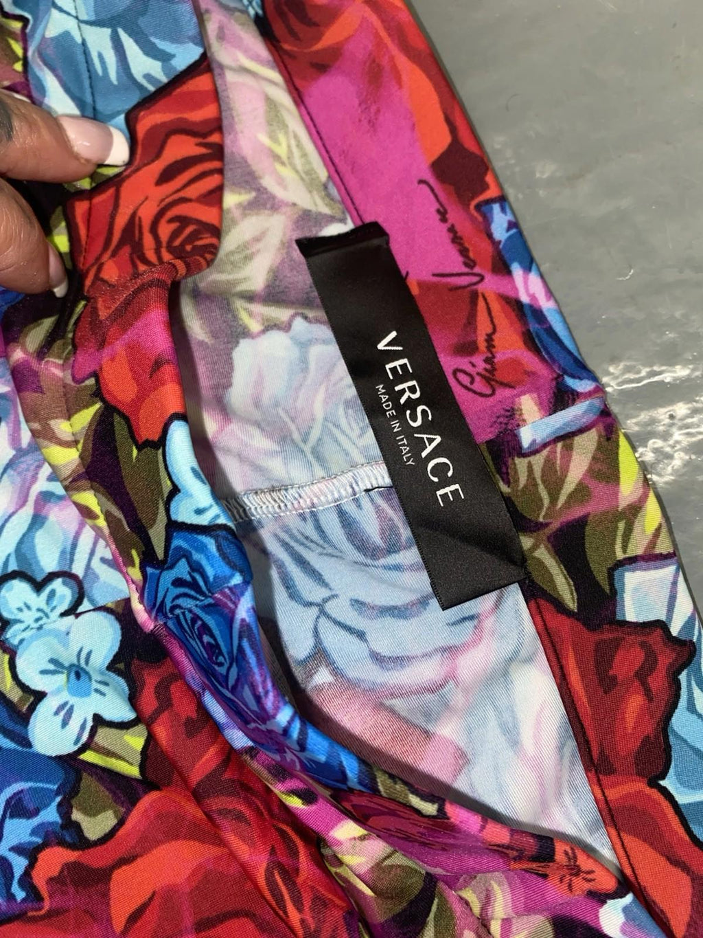 VERSACE Tie-Dye Rose Print Jeggings Leggings Womens US Size 2 / 36 XS/S