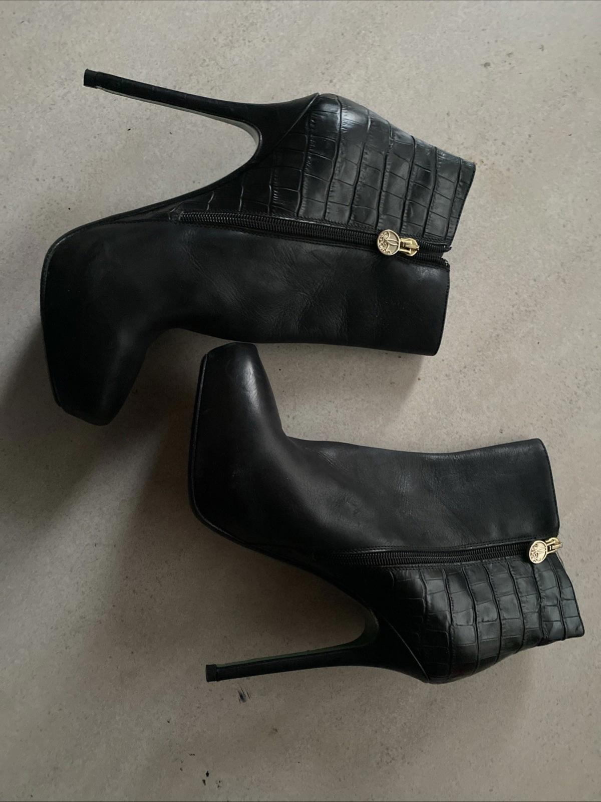 Lisa For Donald J Pliner Chaneli Stiletto Boots Heels 8.5 Womens