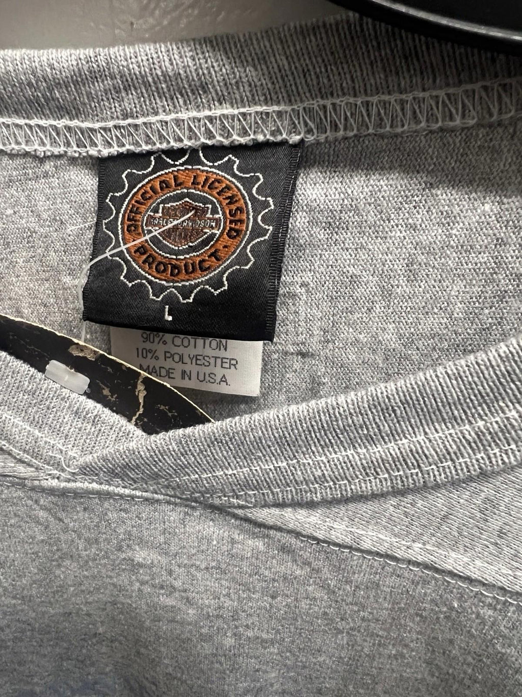 VTG NWT 1996 Harley Davidson 1903 T Shirt Gray Size L Upcycled Distressed