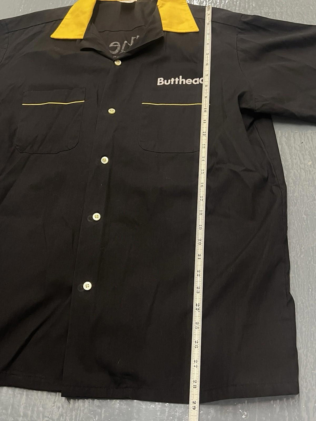 VTG Hilton Shirt Mens Xl Black Yellow The Wonder Year Bowling Made USA Retro