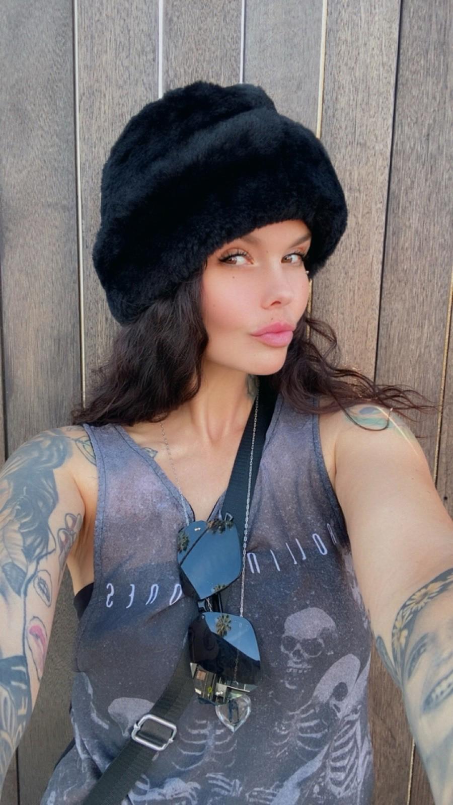 Vintage 1950’s North King Dyed Mouton Lamb Fur Russian Cassack Trapper Hat