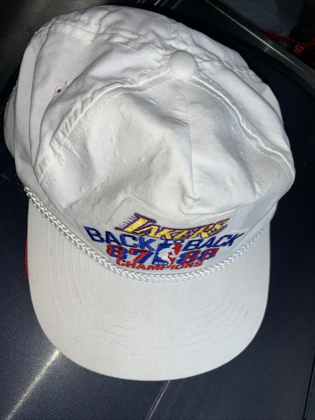 Vintage LAKERS 1987 - 1988 Back To Back NBA Champions Hat Snapback
