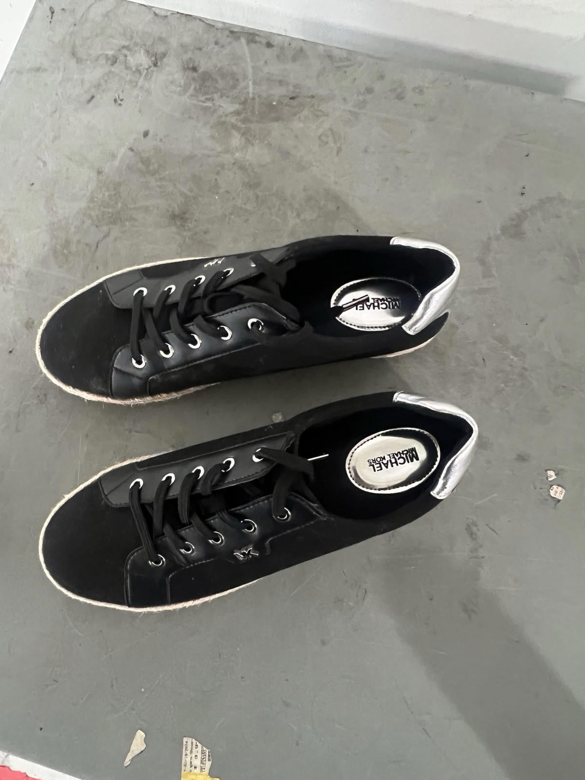 MICHAEL KORS Bryson MK HERITAGE Jute and CANVAS x LEATHER Sneakers WOMEN’S  11