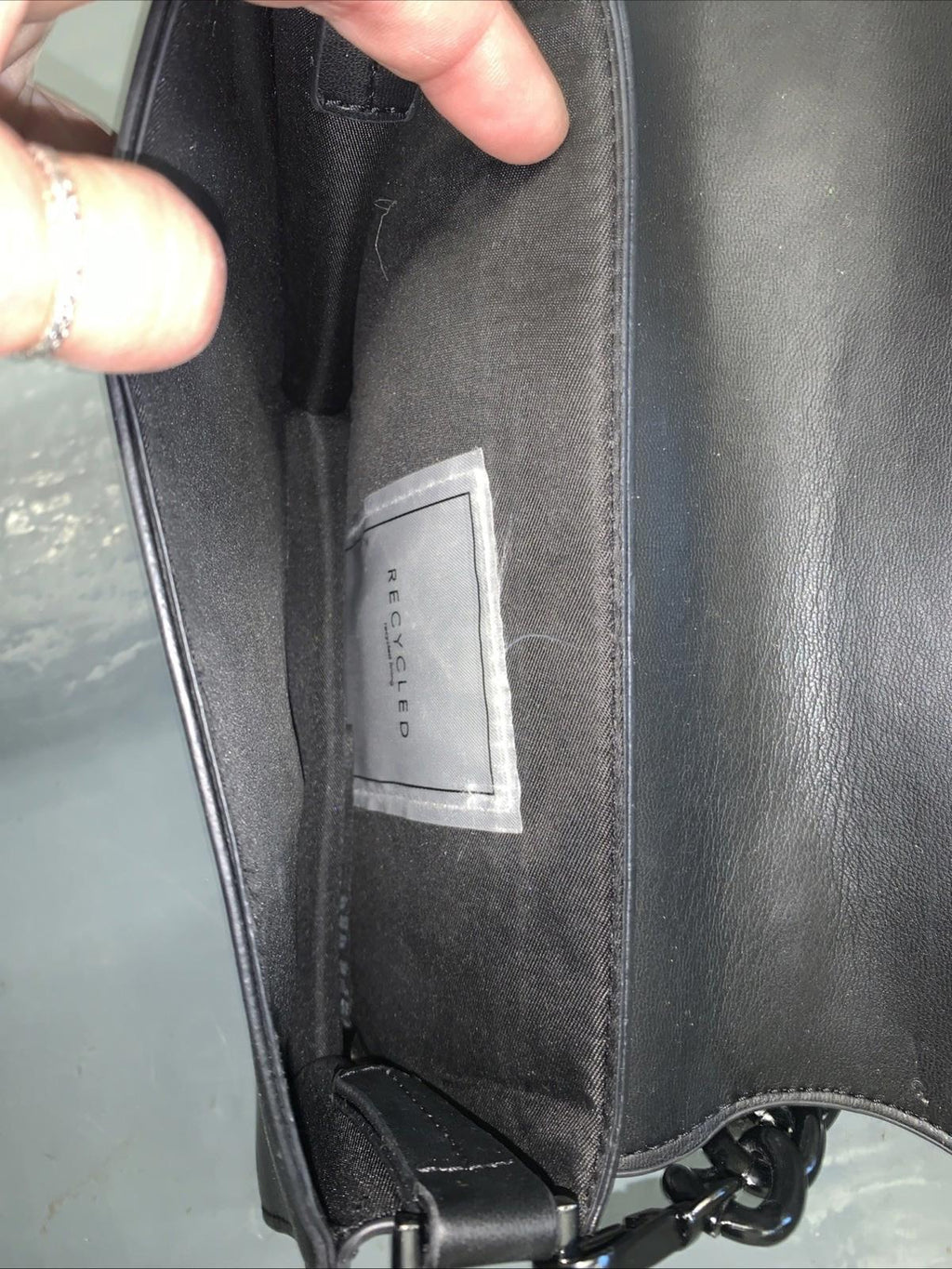 Topshop Cai Faux Leather Shoulder Bag in Black From Nordstrom