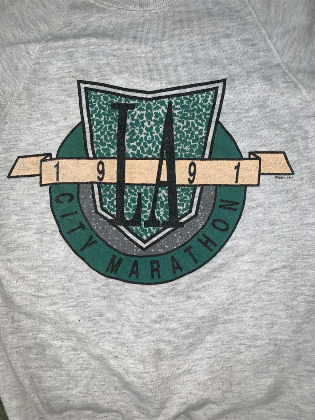 Genuine Vintage 1991 Los Angeles City Marathon Lee Gray Sweatshirt Size Medium