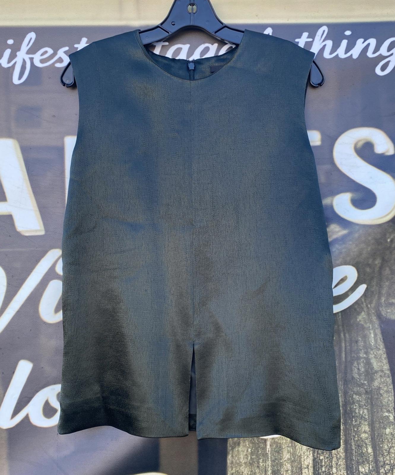 NWOT COS Sleeveless Dark Green Fitted Women’s Blouse Top Size 10 / Medium