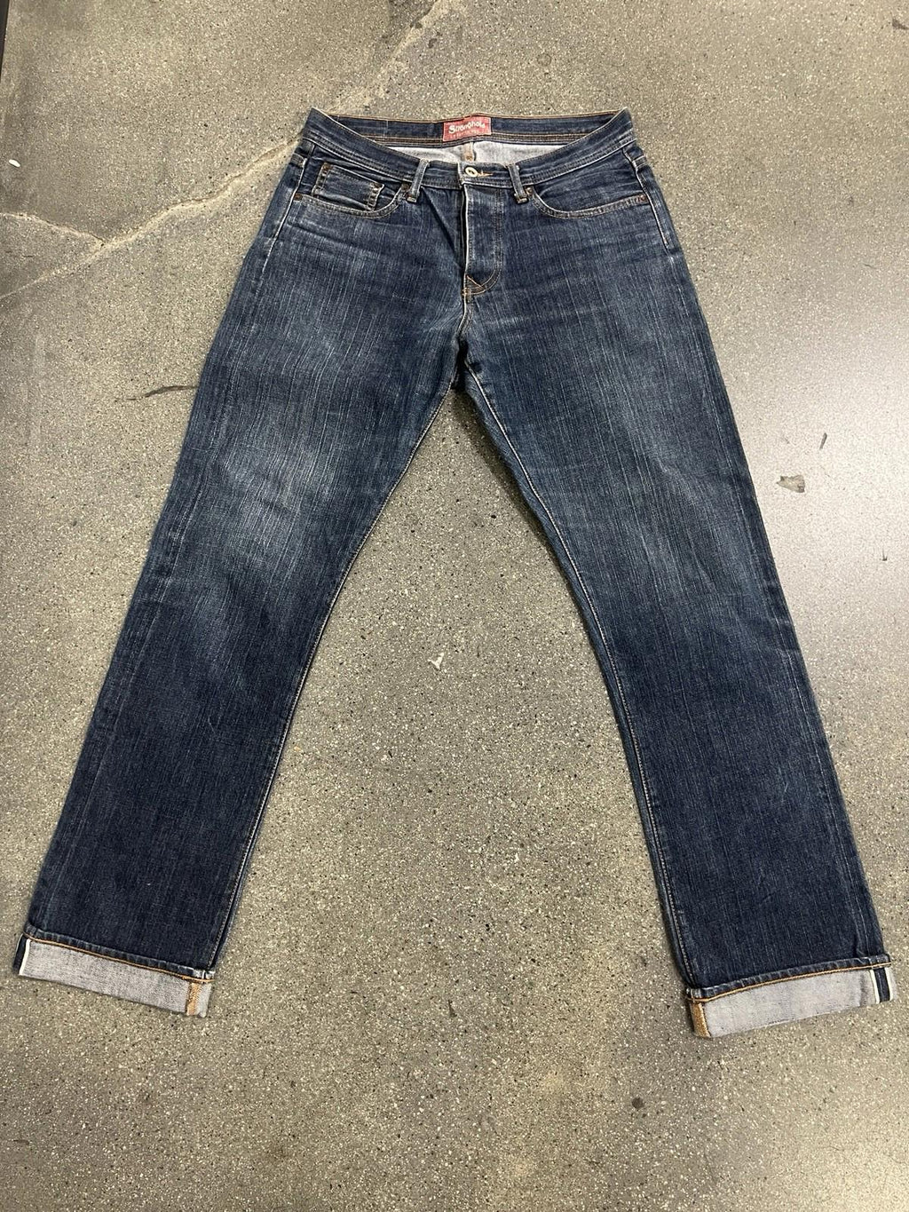 The Stronghold Selvedge Denim Jeans Mens W31 L31 Blue Relax Tapered