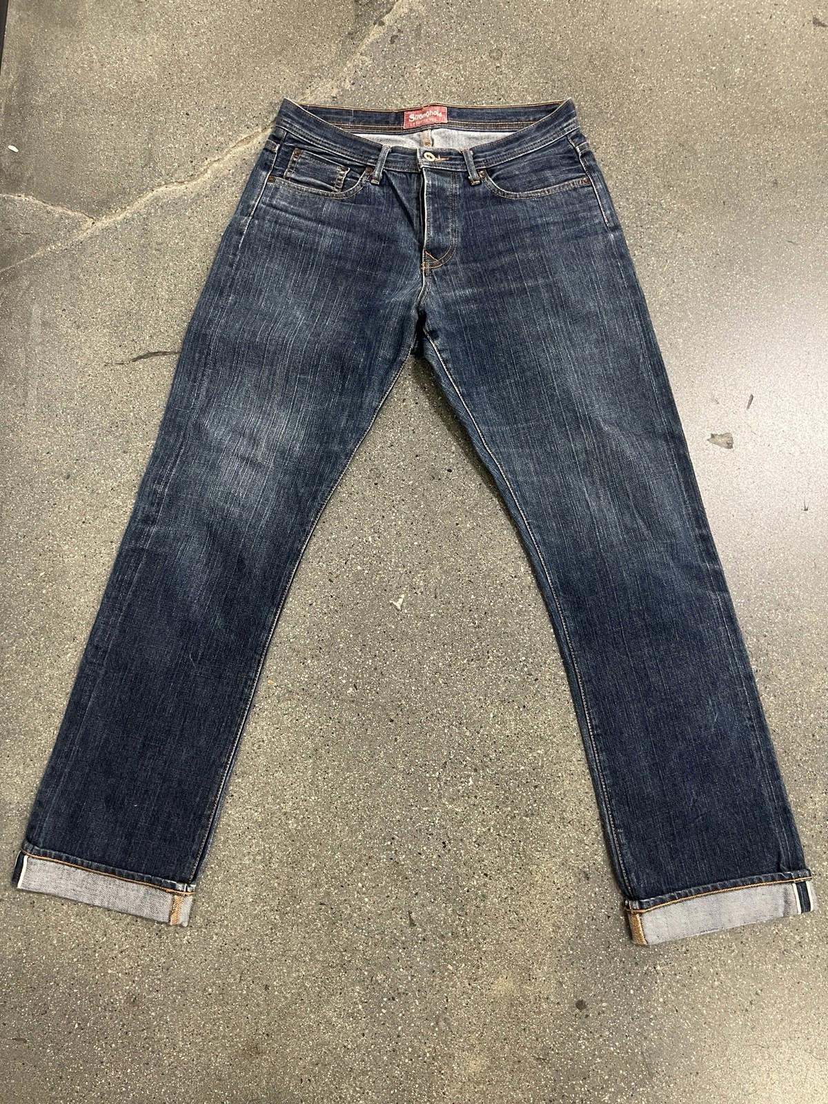 The Stronghold Selvedge Denim Jeans Mens W31 L31 Blue Relax Tapered