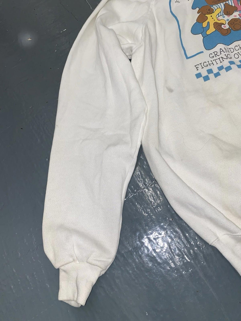 Vintage 1990 Teddy Bear Grandma Hanes Sweatshirt Womens XL