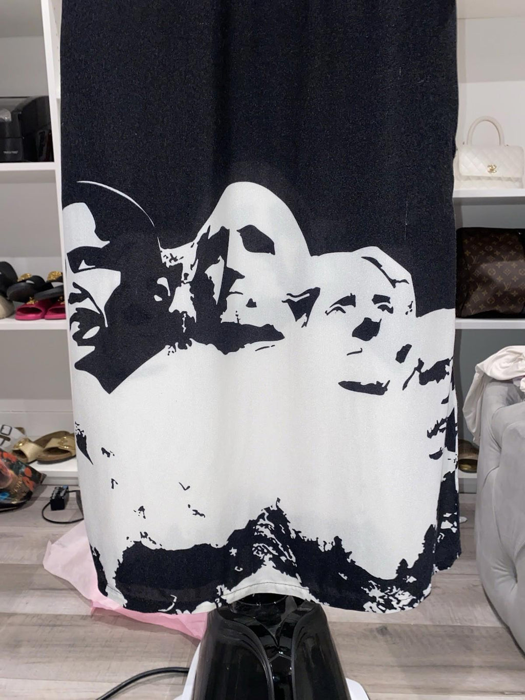 Built By Wendy Obama Mount Rushmore (Revised) Midi Tea Dress 3/4 Puff Sleeves M