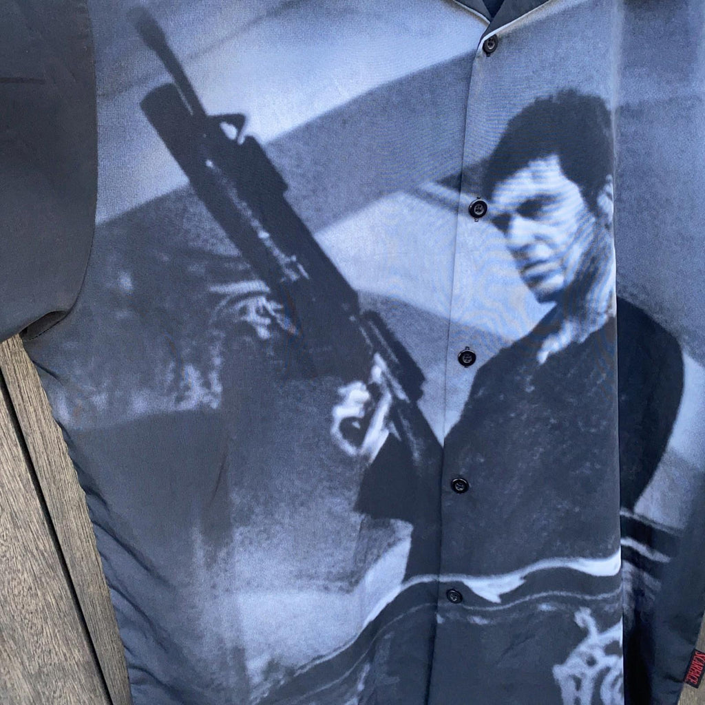 RARE SCARFACE TONY MONTANA UNIVERSAL STUDIOS Dragonfly Men’s Dress Shirt XXL