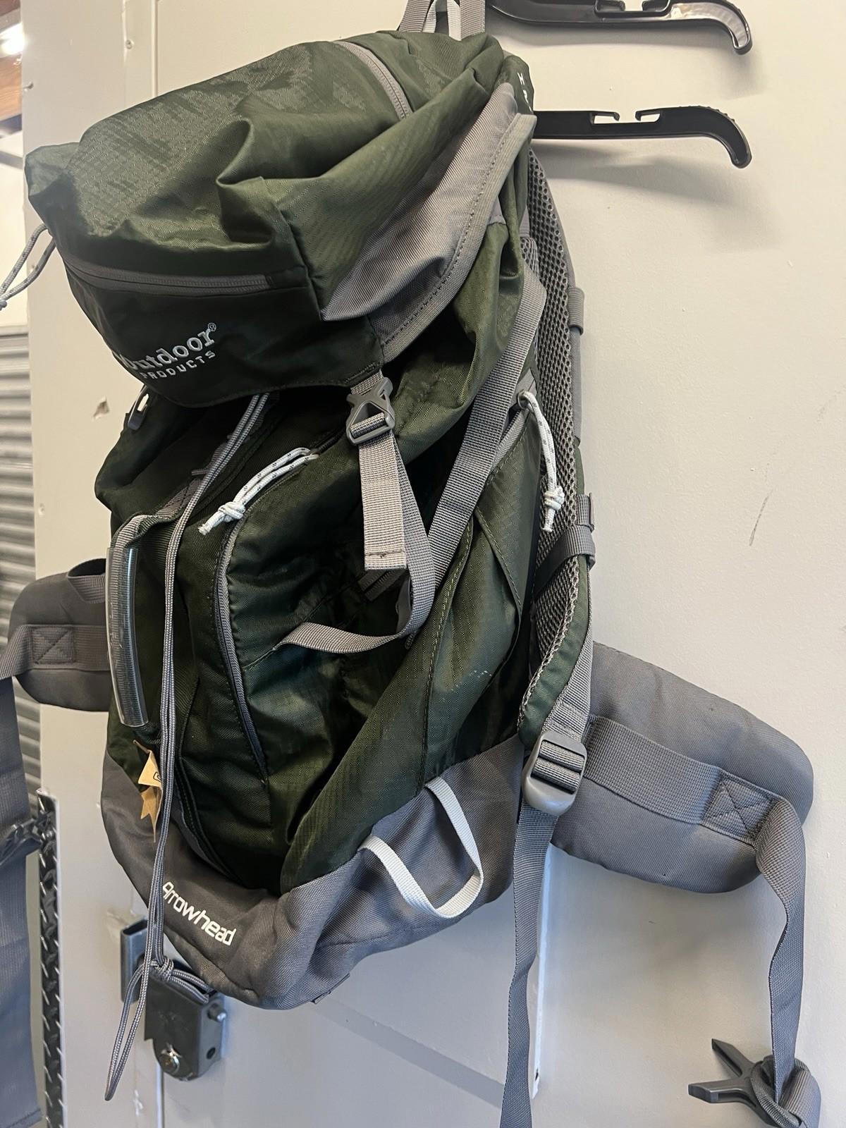 Outdoor Products Arrowhead Backpack Hiking Travel Camping Green Daypack