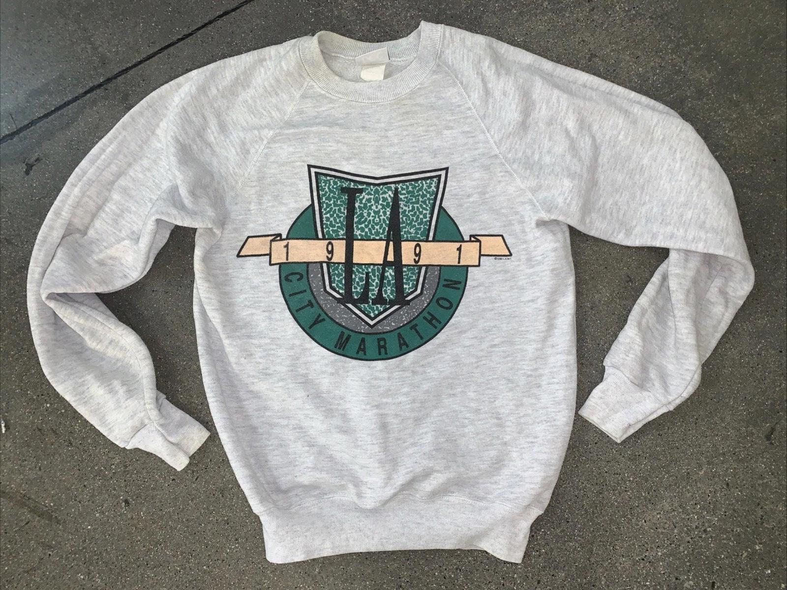 Genuine Vintage 1991 Los Angeles City Marathon Lee Gray Sweatshirt Size Medium