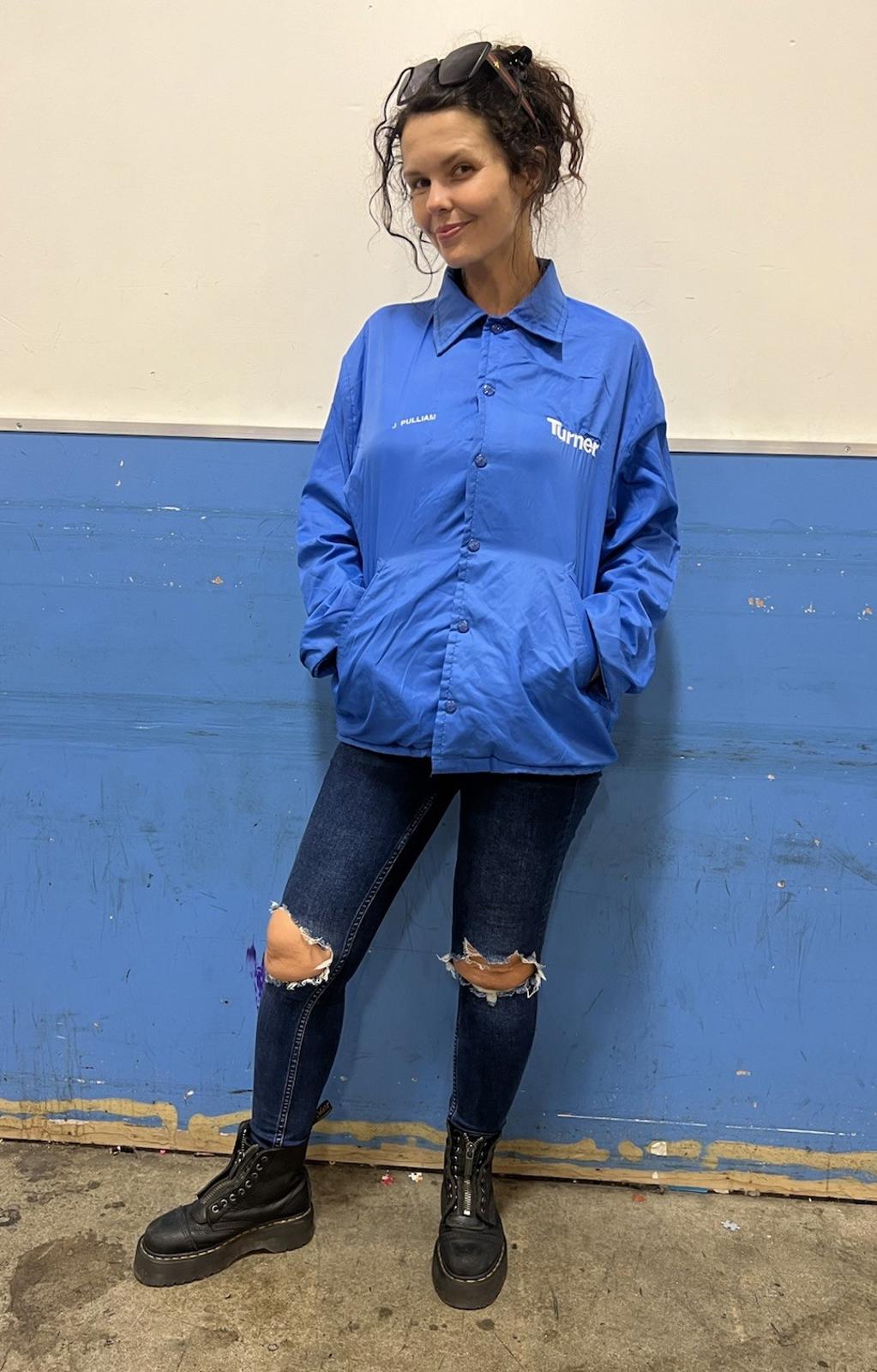 Vintage 1991 Birdie Turner Hospital Outpatient Snap Jacket Side Medium