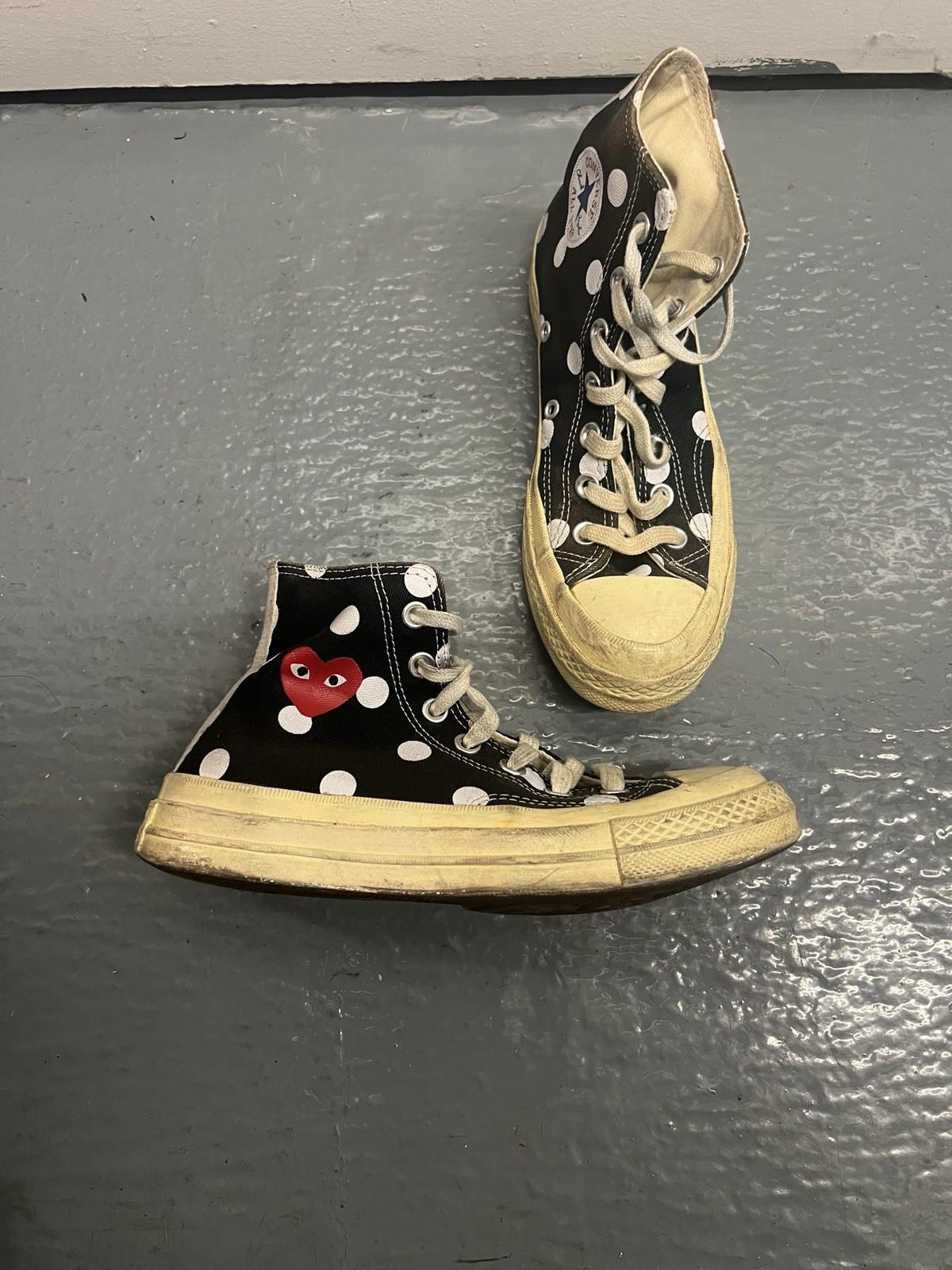Converse Comme des Garcon Play Polka Dot Hi Top Sneakers Women SZ 6 Men SZ 4