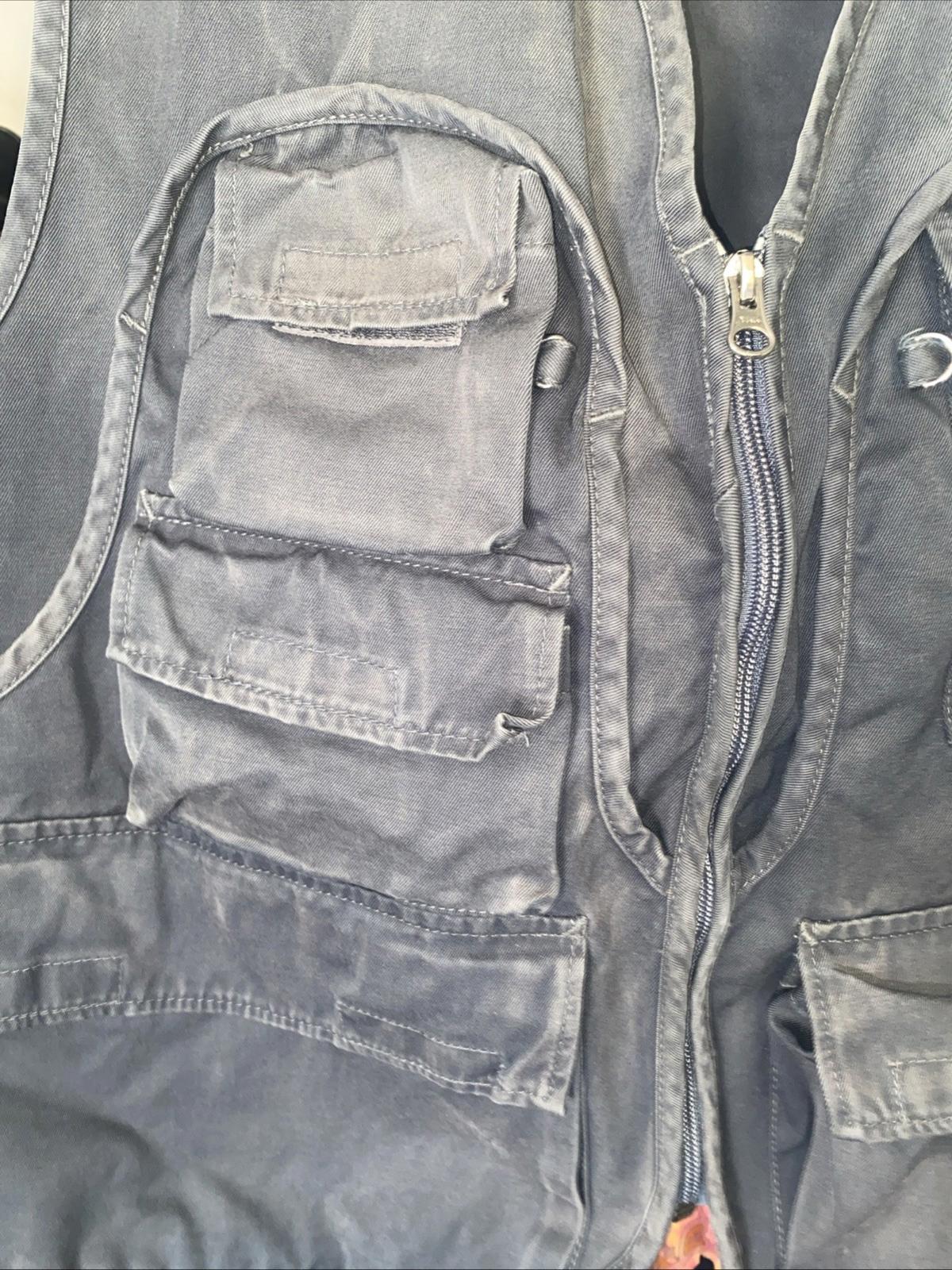 Vintage Napapijri Geographic Voyage High Tenacity utility Vest Size Large